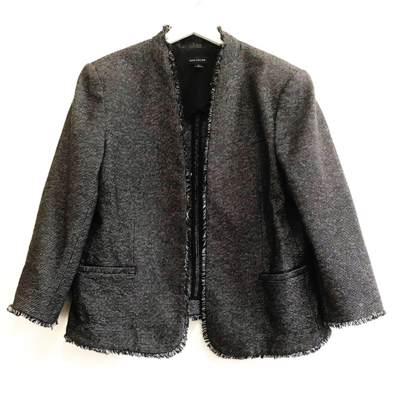 Ann Taylor Jackets & Blazers - Ann Taylor  Grid Stitch Jacket, size 14